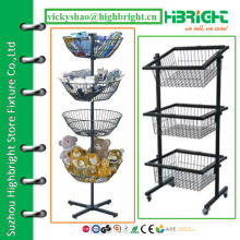 square basket knock down basket display stand